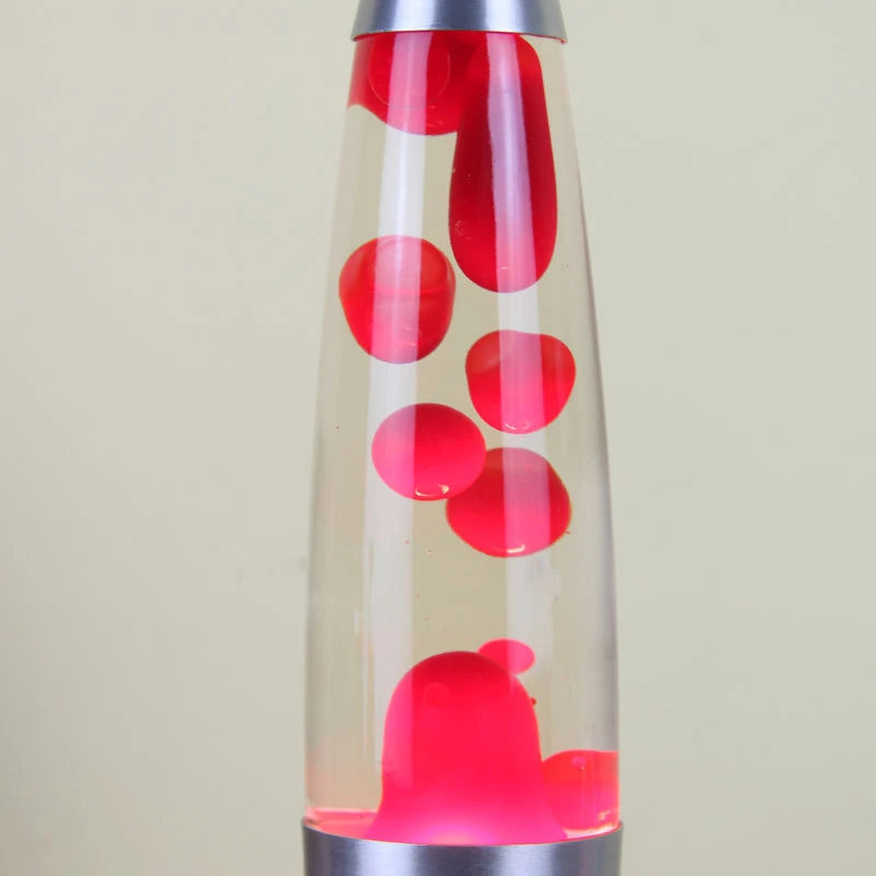 Close-up of the red wax bubbles in Lava Lume